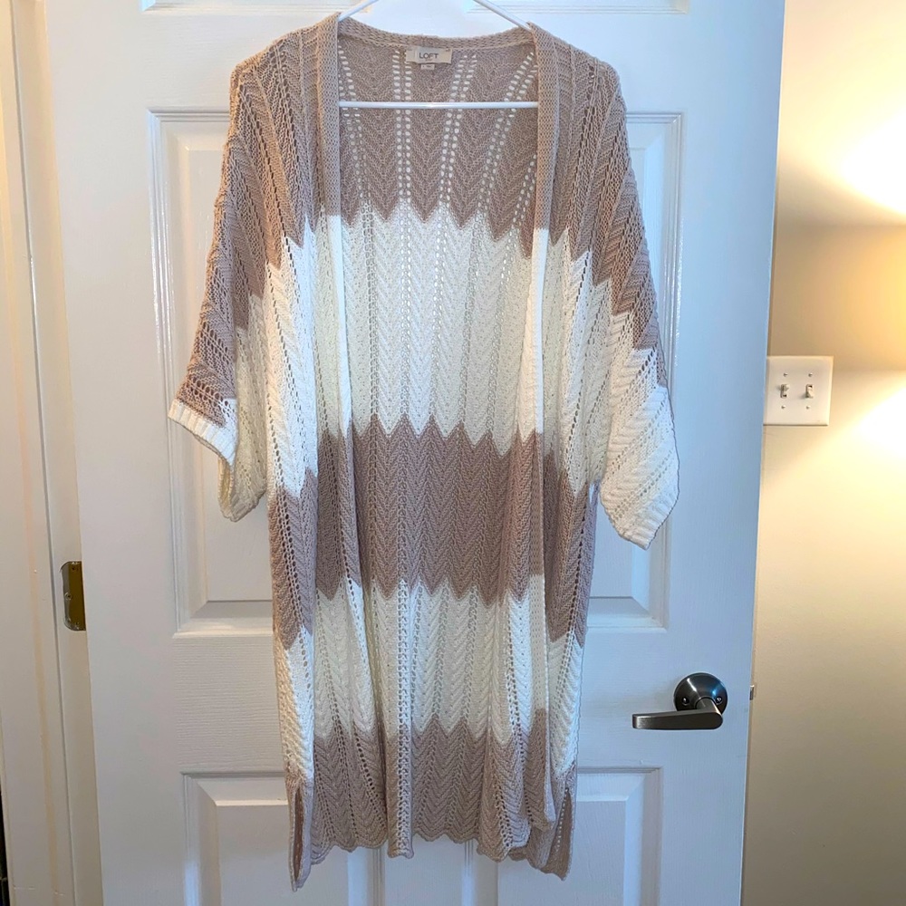 LOFT Woven Cardigan